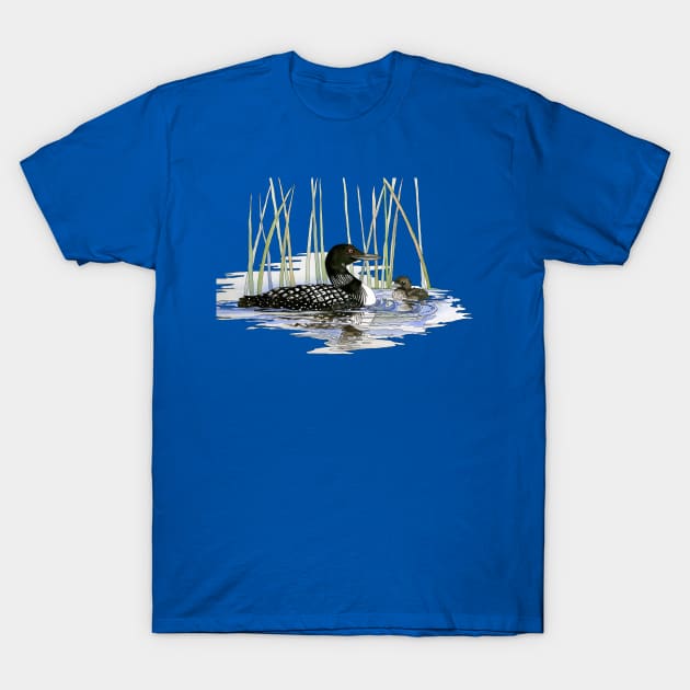 Watercolor Loon T-Shirt by Zodiart